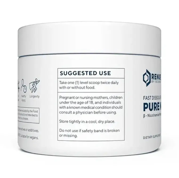 Renue by Science NMN (Nicotinamide Mononucleotide) Pure Powder Vitamin Supplement, Supports NAD+ Production, Energy, and Mitochondrial Health