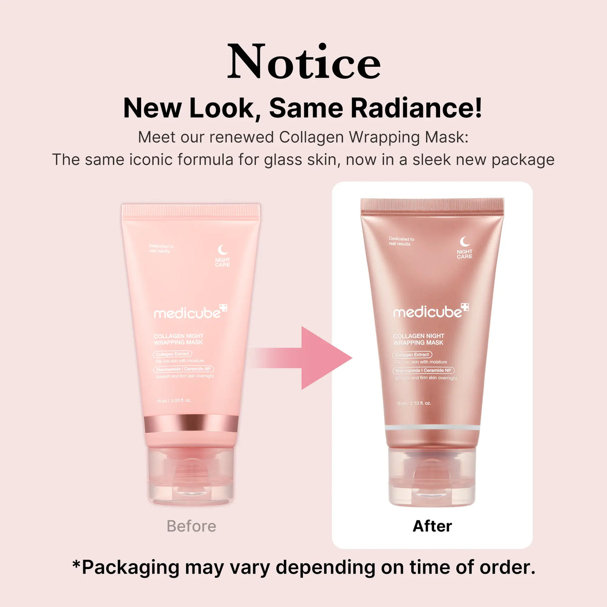 [medicube] Collagen Night Wrapping Mask : SLEEP, SHED, AND GLOW! Skincare Skin Repair Comfort Pink