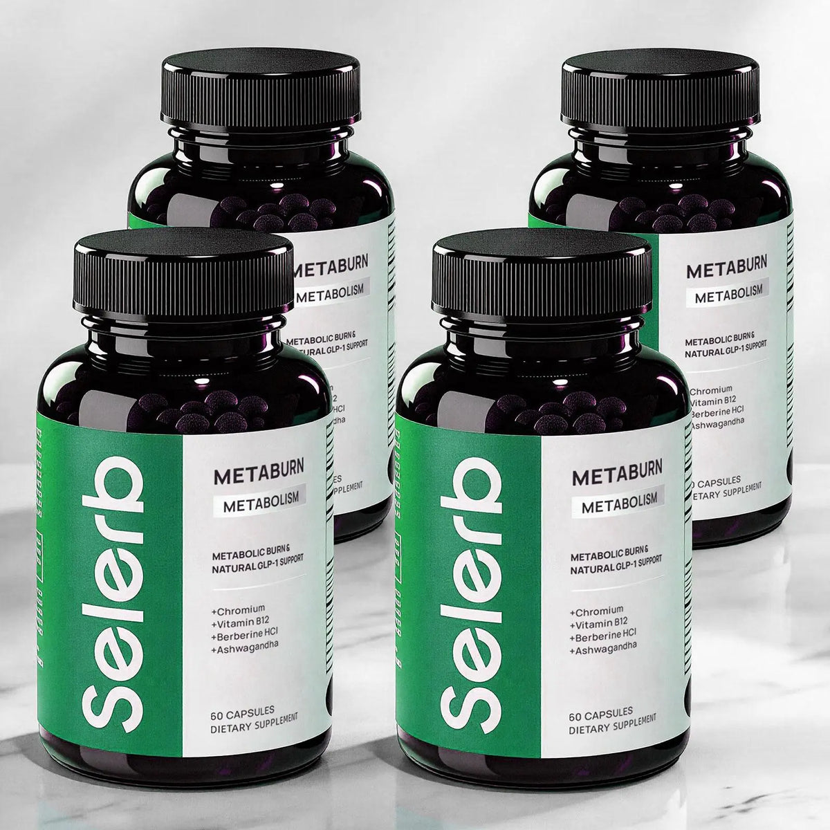 Selerb Metaburn for Daily Nutrient Support – With Chromium, Vitamin B12 & Berberine HCI – 60 Capsules TikTokShopBlackFriday