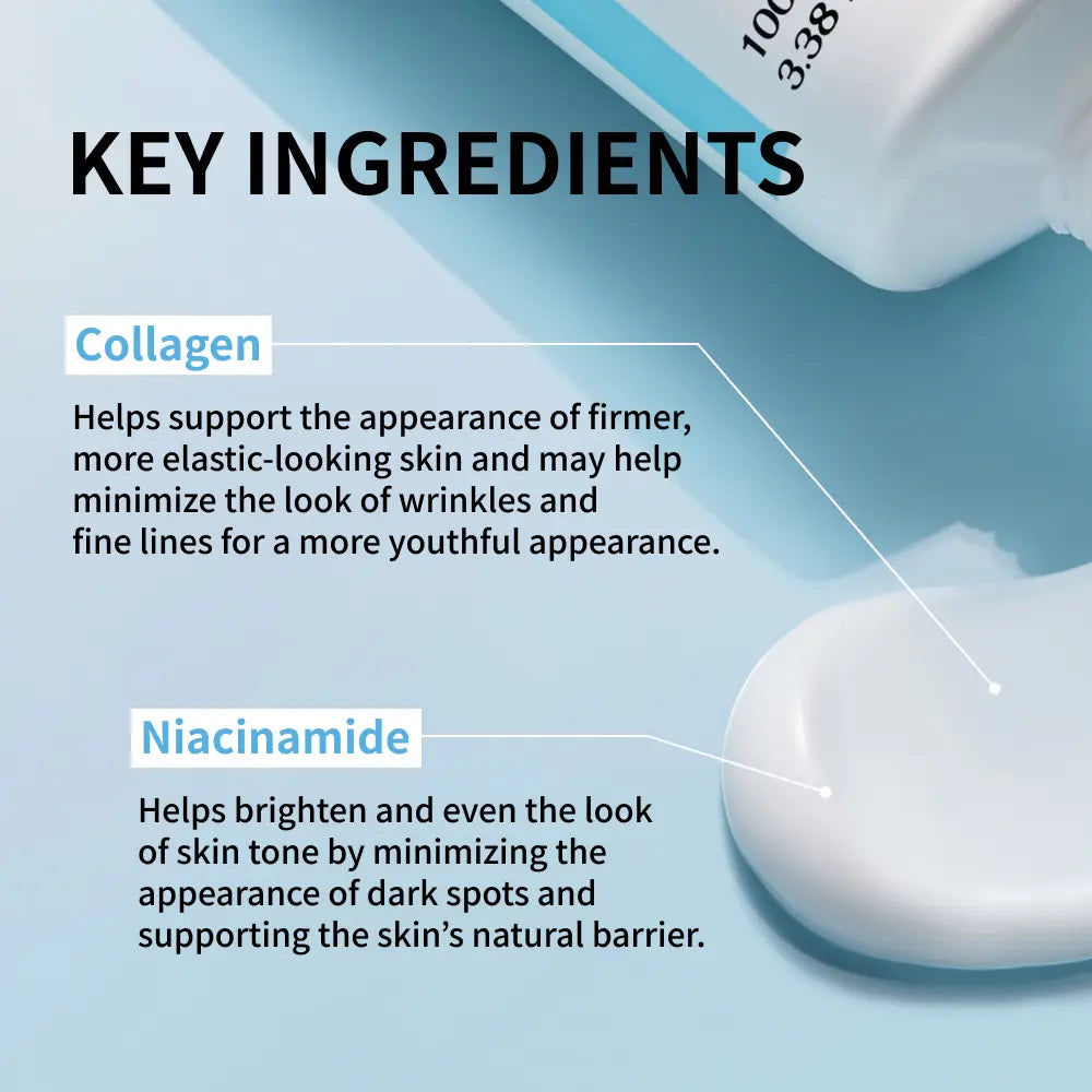 NIDA Youthful Formula Ultimate Moisturizing Cream (100mL) / Collagen, Niacinamide, Centella Asiatica, Hyaluronic Acid / Wrinkles, Dark Spots, Skincare Hydrating Daily Moisturizer Moisture Hydrate