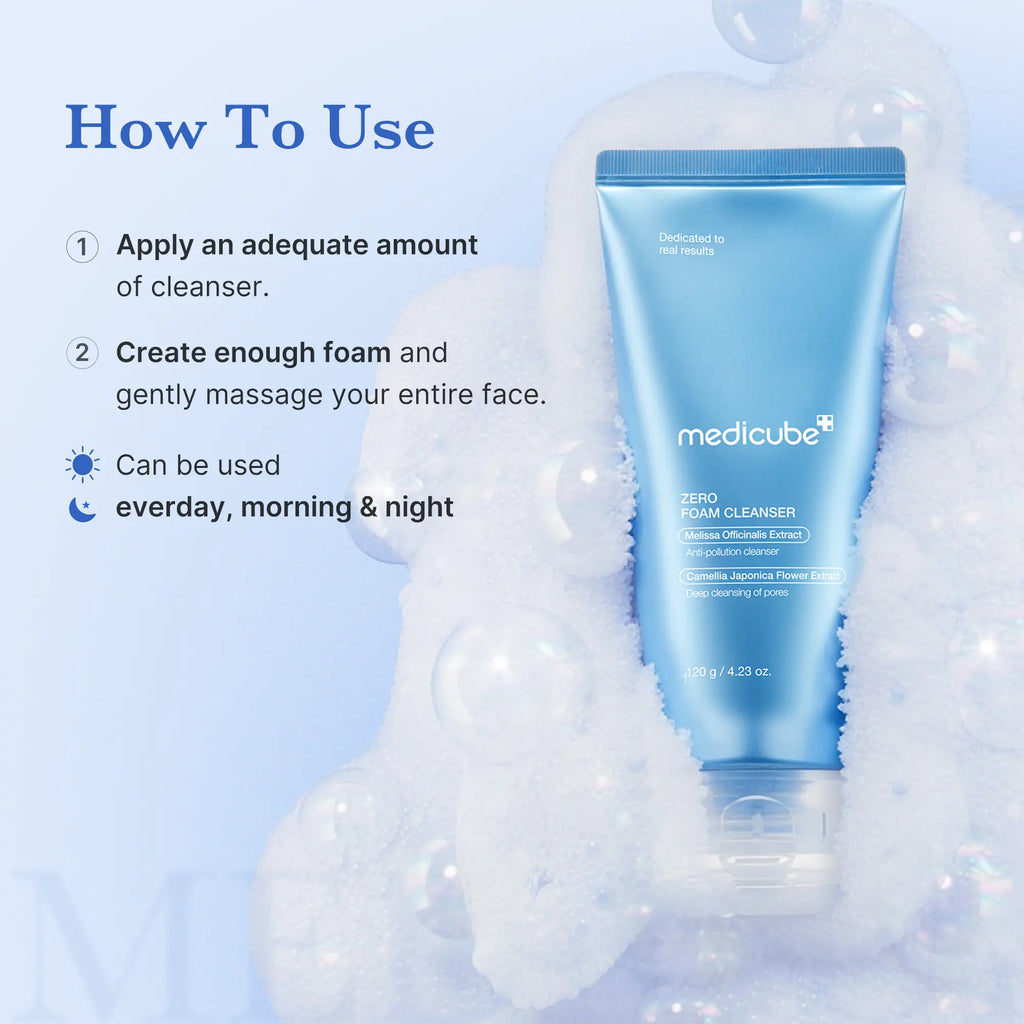 [medicube] Zero Foam Cleanser for Sensitive Skin - Sebum Control, Moisture Balance, and Pore Minimization | Korean Skincare