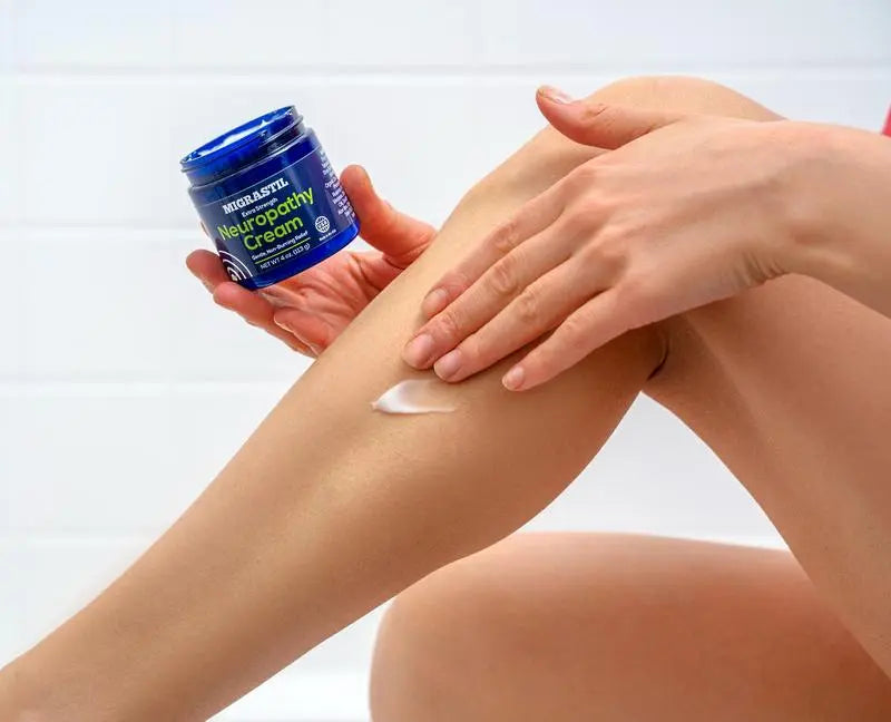 Migrastil Neuropathy Cream - Soothing Cream for Feet, Legs, Hands, Etc. Aloe Shea Butter Gentle Clove Moisturizing Body Care Daily. HSA/FSA Eligible