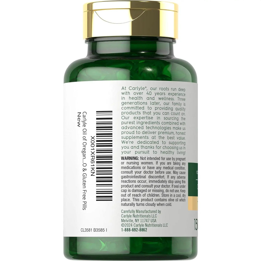 Carlyle Oregano Oil 4000Mg Supplement | 150 Softgel Capsules | Contains Carvacrol | Non-Gmo & Gluten Free Formula Carlyle