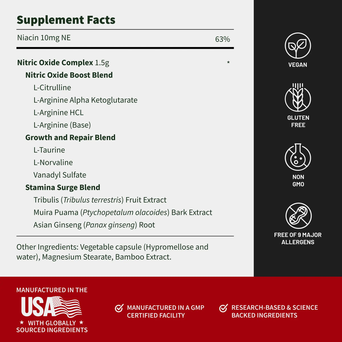 Snap Supplements - Nitric Oxide Booster - Support Healthy Blood Circulation -  Nitric Oxide Supplement for Men and Women - 3rd party tested - 60 count
