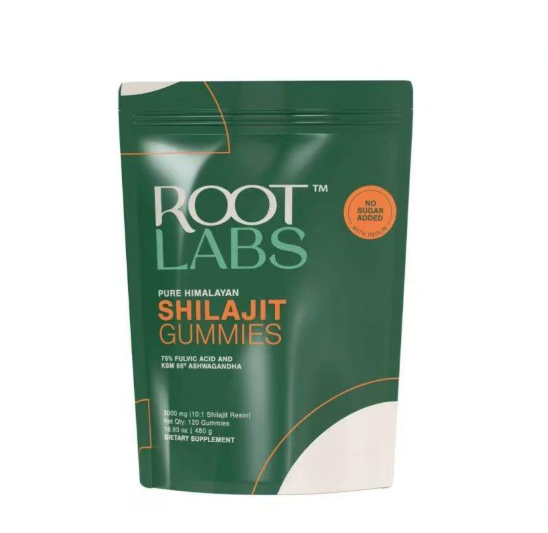 【upgraded version 120 PCS  Wrapped Chewables】Root Labs by Be Bodywise Pure  Himalayan Shilajit Gummies | With KSM 66 Ashwagandha & other herbs | No Added Sugar | 1 month pack | Edible Supplement