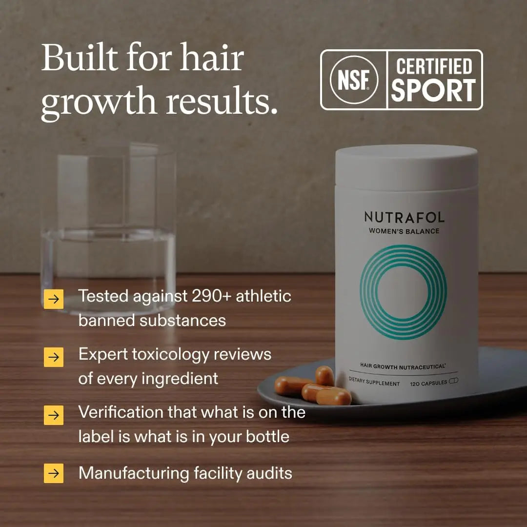 Nutrafol Women's Balance Ages 45 and Up Hair Growth Supplements, Clinically Tested for Thicker Hair and Fuller Scalp Coverage, Dermatologist Recommended - 1 Month Supply