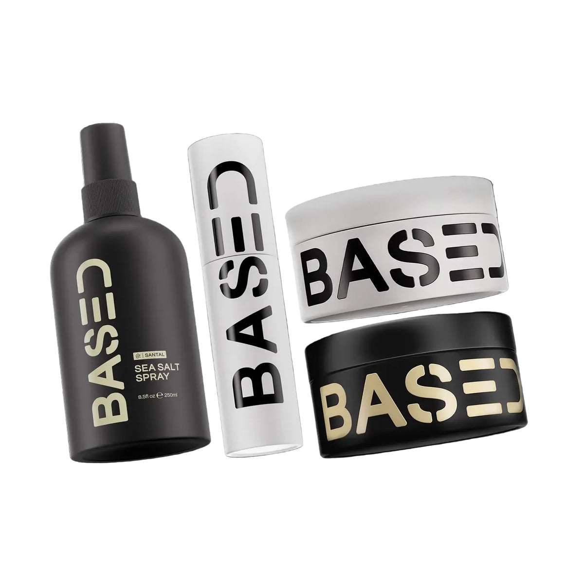 BASED Hair Clay - Strong Hold Matte Finish 3oz Jar Shea Butter Beeswax Essential Clays