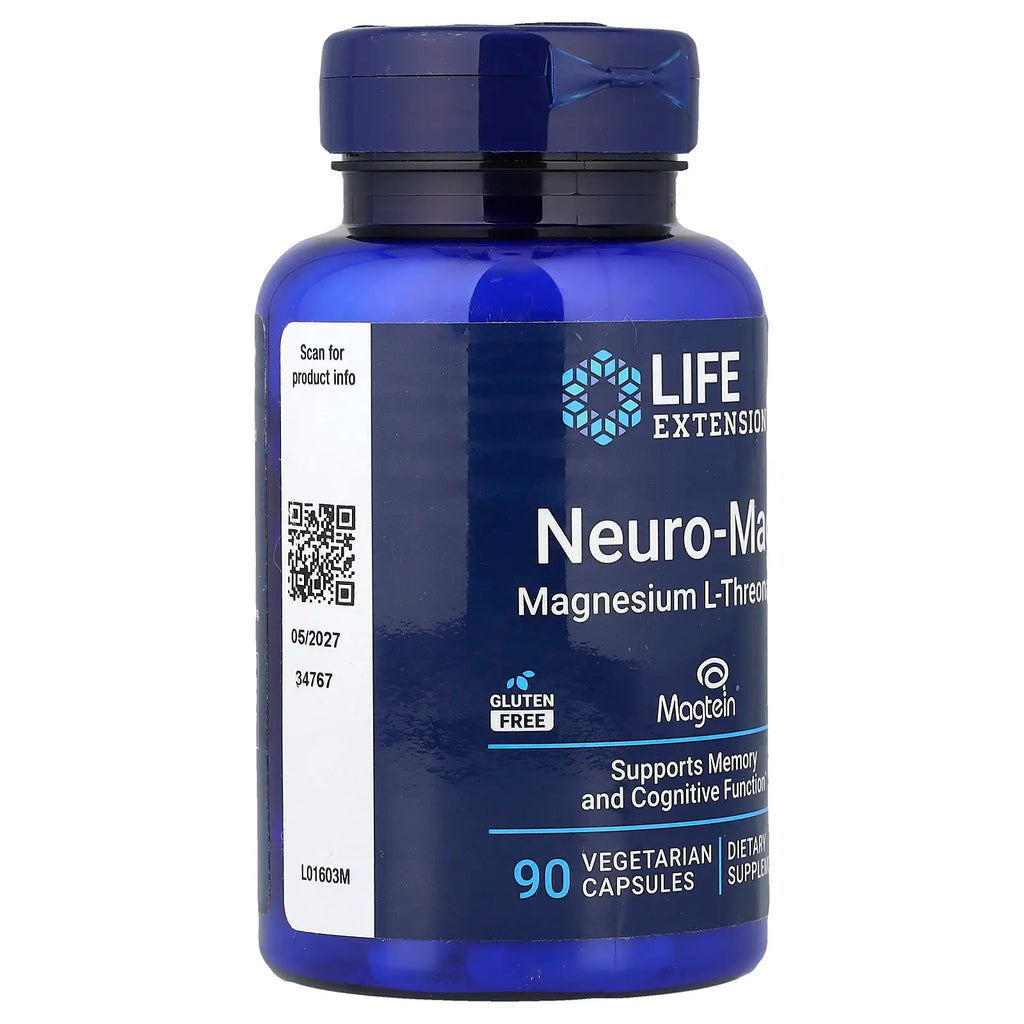 Life Extension Neuro-Mag®, Magnesium L-Threonate, 90 Vegetarian Capsules (48 mg per Capsule)