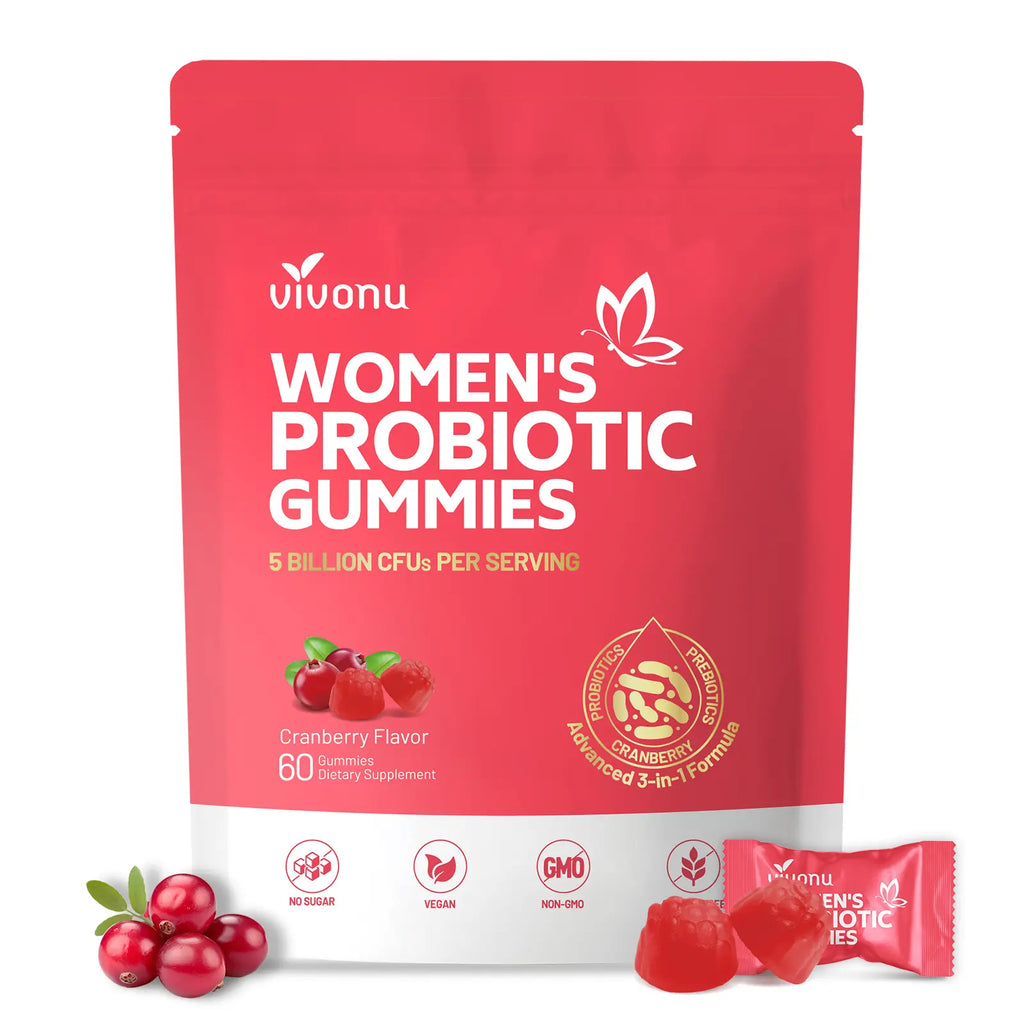 Cranberry Probiotic Gummies | Targeting Body Odor, Women's Health, and Body Balance | Vegan (60 Gummies per Pack) SummerVibes