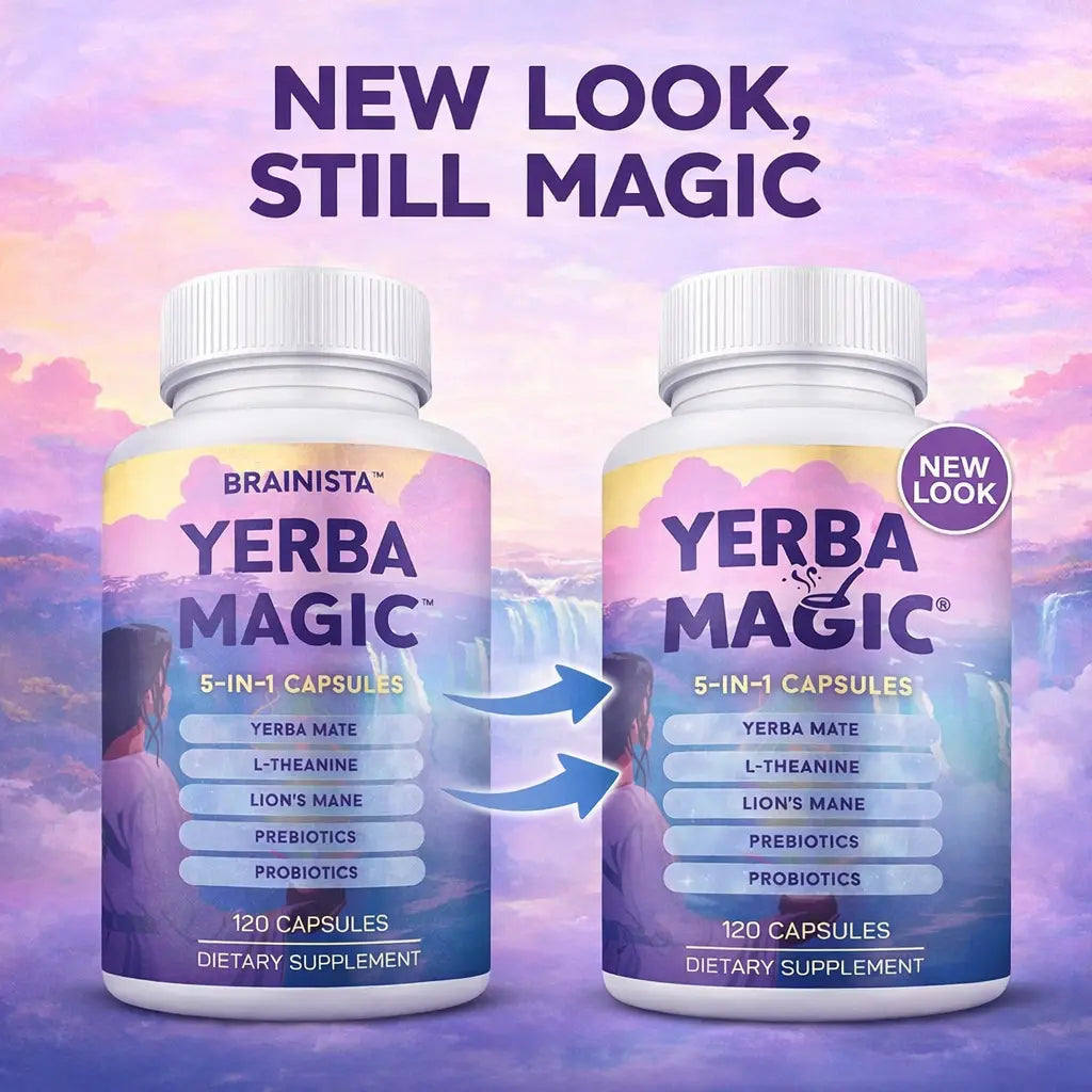 Yerba Magic Capsules – Pure Yerba Mate & 5-in-1 Superblend | Clean Natural Energy | Dietary Supplement | 60 Capsules Fitness Edible