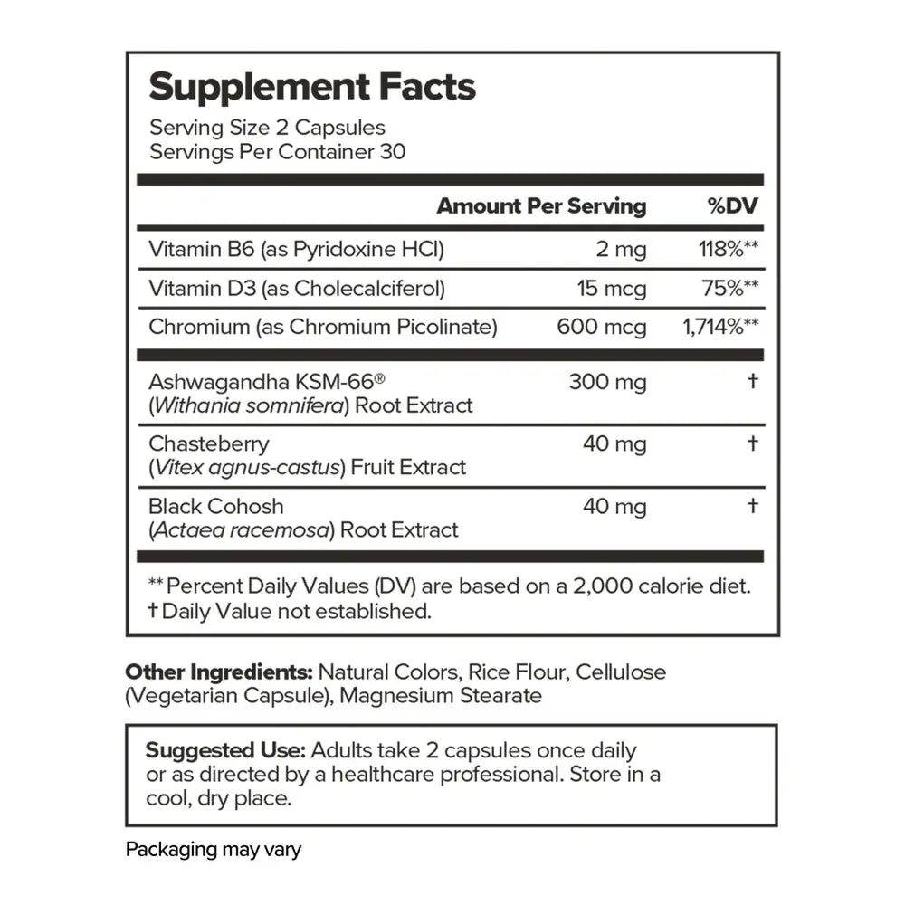 MENO Vitamins for Menopause, 30 Servings (Pack of 1) - Menopause Supplements for Women with Black Cohosh & Ashwagandha KSM-66 - Helps Alleviate Hot Flashes, Night Sweats, & Mood Swings