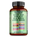 Soursop Dietary Supplement, rich in antioxidants, 120 capsules per bottle, with added shiitake mushroom, seaweed, and lion's mane mushroom, 24 in 1, supports skin, joint, and bone health.
