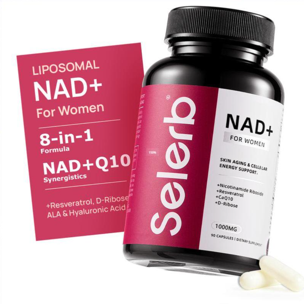 Selerb NAD+ Supplement for Men with NMN - Liposomal Complex with Trans-Resveratrol, CoQ10, Maca & Ashwagandha - Supports Cellular Renewal, Energy & Performance - 60 Capsules Dietary Healthcare Vitamins