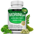 Toplux Moringa Capsules 1200mg - Pure Moringa Powder for Immune, Gut health 90 Capsules