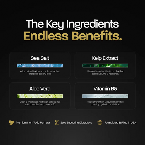 BASED Sea Salt Spray | Instant Volume & Texture | Infused with Kelp Extract & Vitamin B5 | Simple, Effective, BASED.