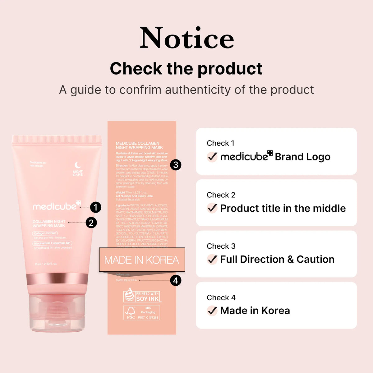 [medicube] Collagen Night Wrapping Mask : SLEEP, SHED, AND GLOW! Skincare Skin Repair Comfort Pink