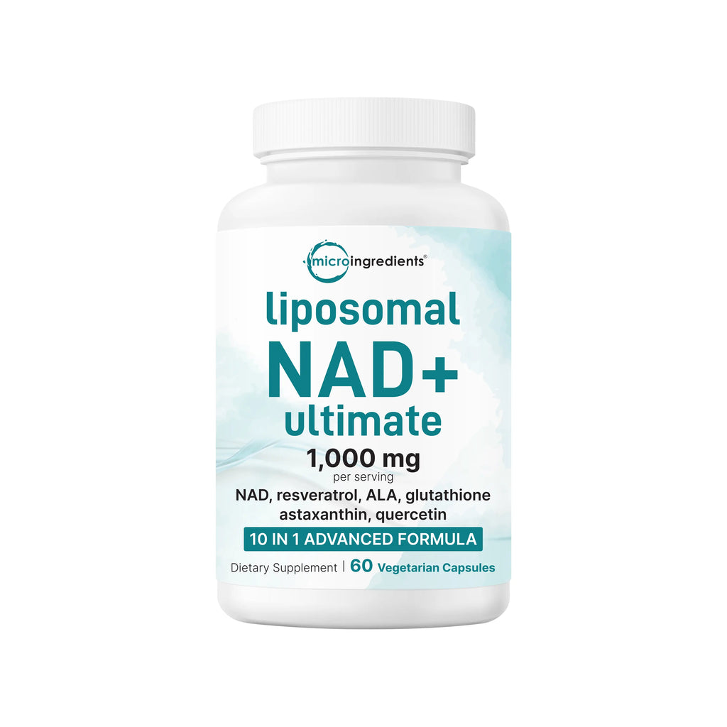 Micro Ingredients Liposomal NAD+ Ultimate 1,000mg, 60 Veggie Capsules