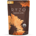 RYZE SUPERFOODS Mushroom Medium Roast Coffee USDA Organic with 6 Adaptogenic Mushrooms, USA Grown Instant Coffee for Better Energy, Focus Digestion Immunity with Lions Mane & Turkey Tail 30 Servings