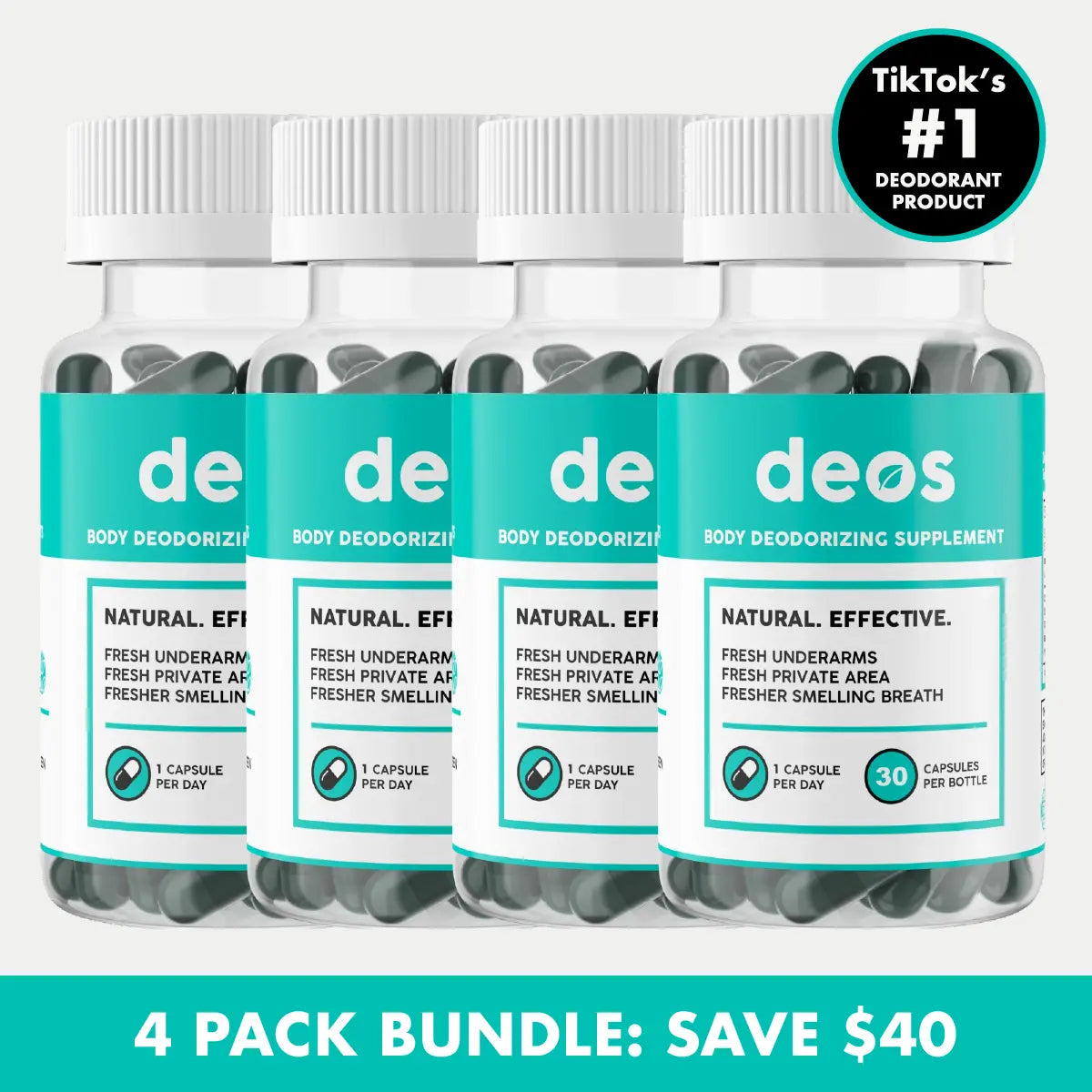 Full Body Deodorant Supplement | DEOS Internal Deodorant Full Body | Multi Pack