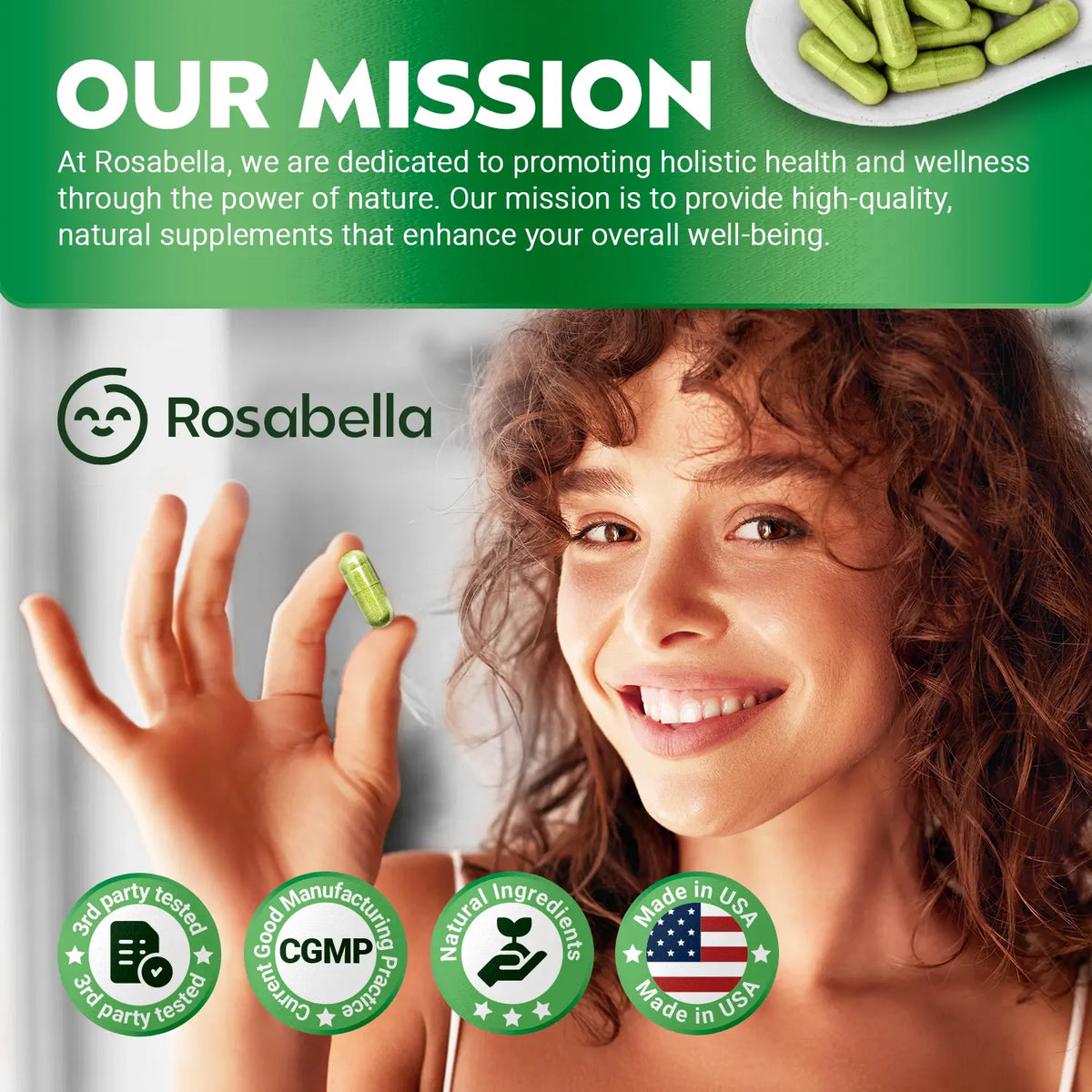 2 x Rosabella Moringa Capsules (800mg) for Immune Support, Gut Health & Vitamins