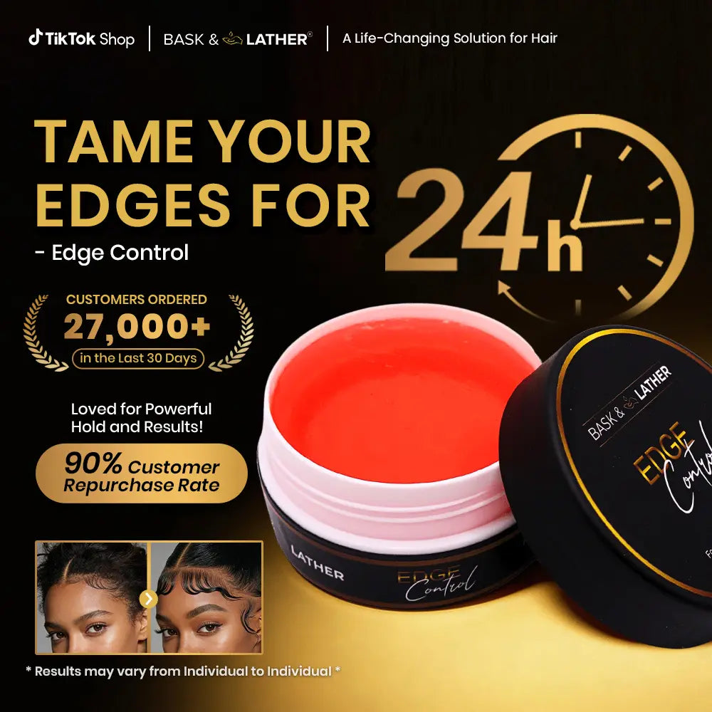 STRONG HOLD- THICK EDGES- EDGE CONTROL BASK AND LATHER Gel Haircare strong  edge