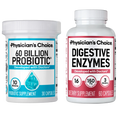 Physician's Choice Hack your Tummy Bundle: Bloating, Digestion & Immune Support for Men & Women with Digestive Enzymes & 60 Billion Probiotic