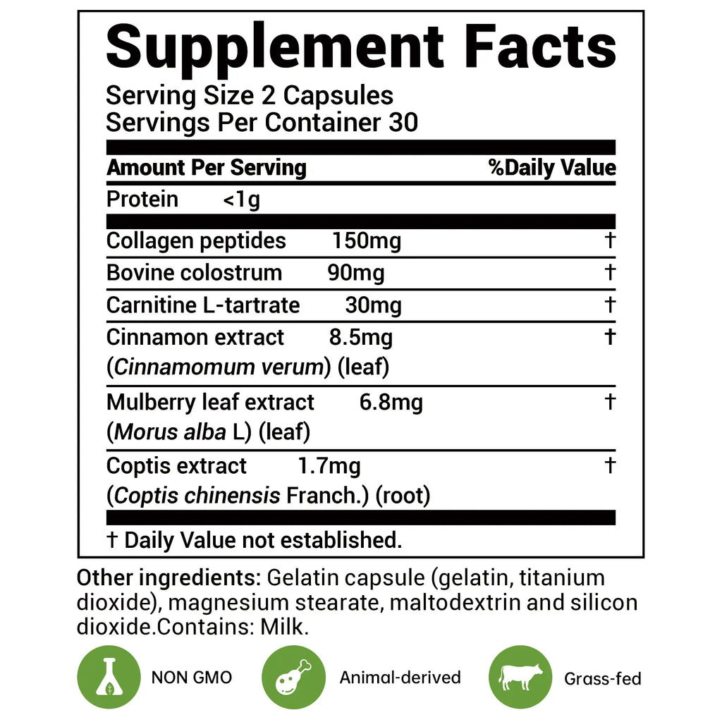 【Come on, man!】DrBioCare Living Collagen L-Carnitine Complex Supplement - 60 Capsules for Skin Vitality & Metabolism Boost