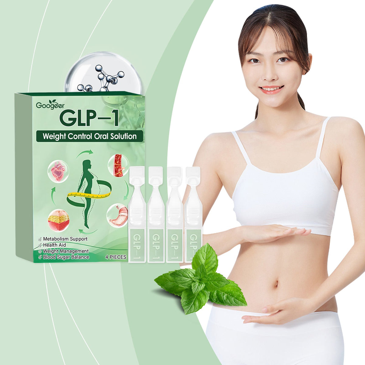 Natural Supplement, Liquid DropswithANaturalPlantExtracts, Gut & Digestivemmune &Energy Support,4Vials perBox. Dietary Healthcare