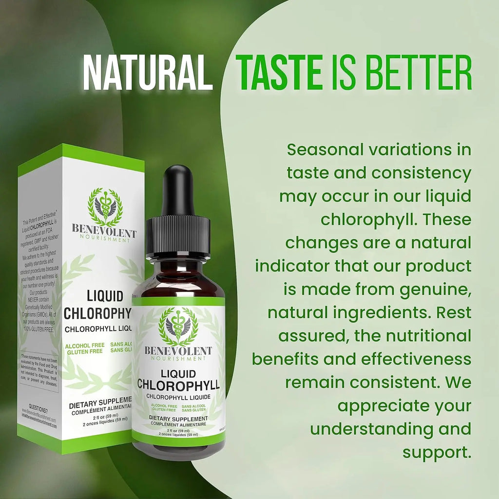Liquid Chlorophyll Drops (4 Month Supply) Healthcare Supplement - Natural Deodorant and Detox - Gut Support Healthcare Liver