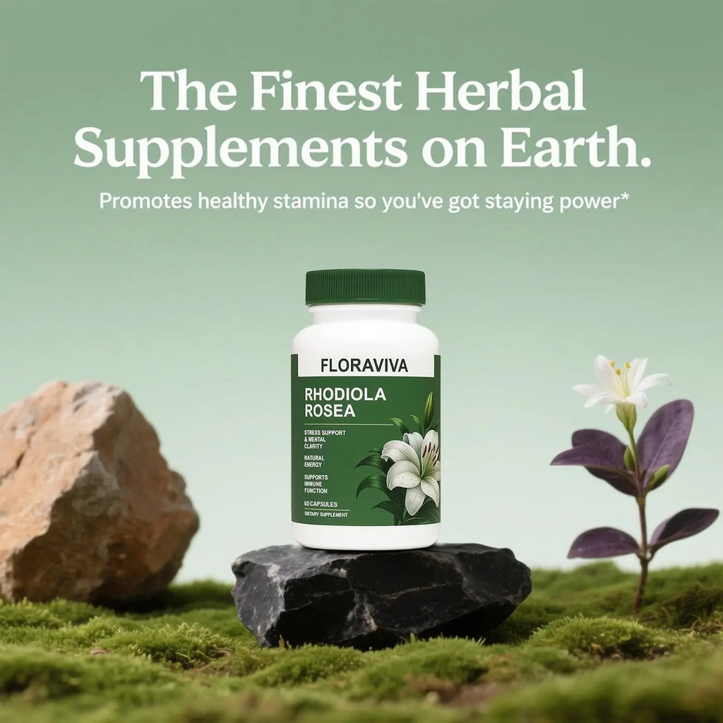 Natural Rhodiola Rosea Wellness Capsules 500mg - Natural Adaptogen Supplement for Stress Support, Mental Focus & Energy - Non-GMO (60 Capsules) Dietary Supplement, More Natural ingredient