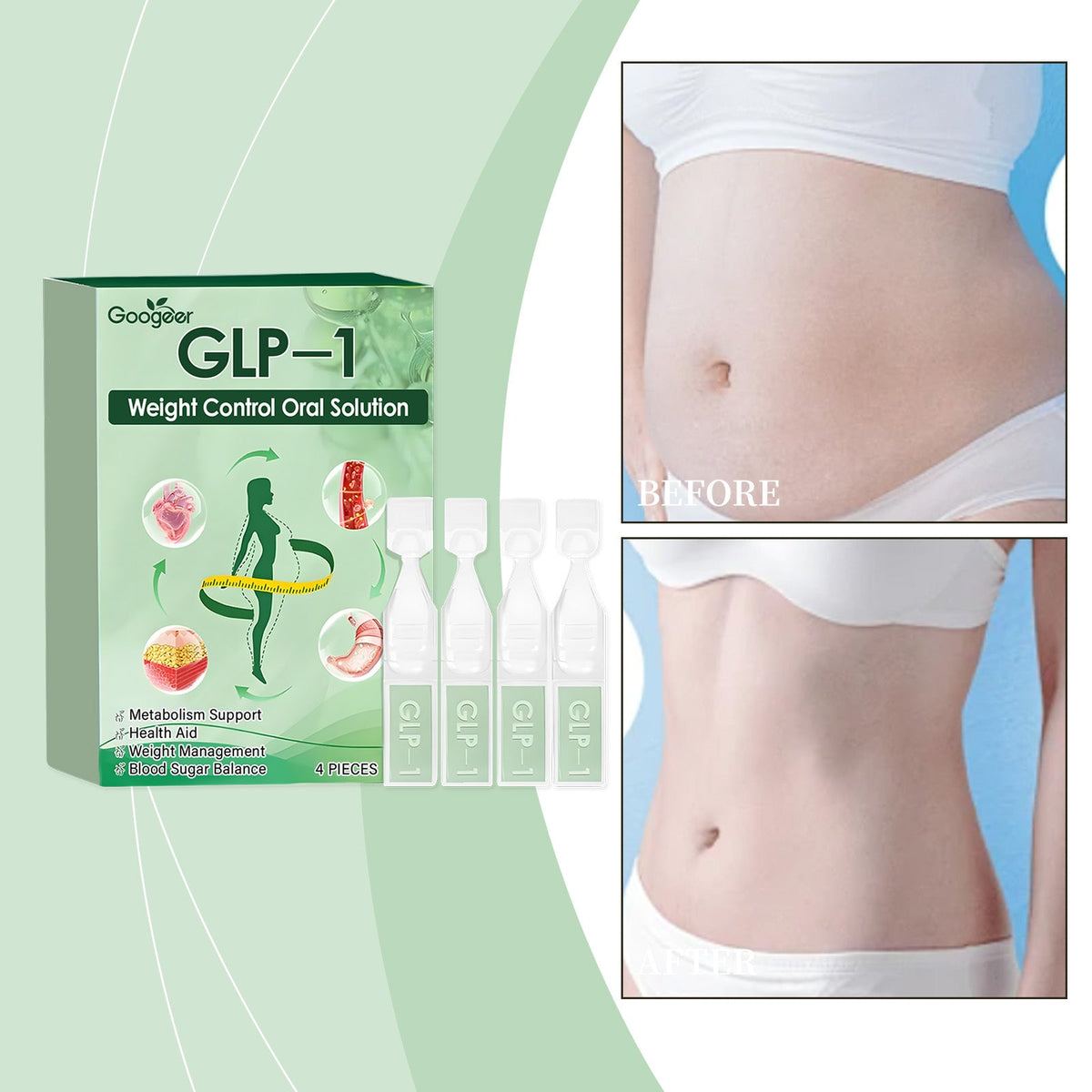 Natural Supplement, Liquid DropswithANaturalPlantExtracts, Gut & Digestivemmune &Energy Support,4Vials perBox. Dietary Healthcare