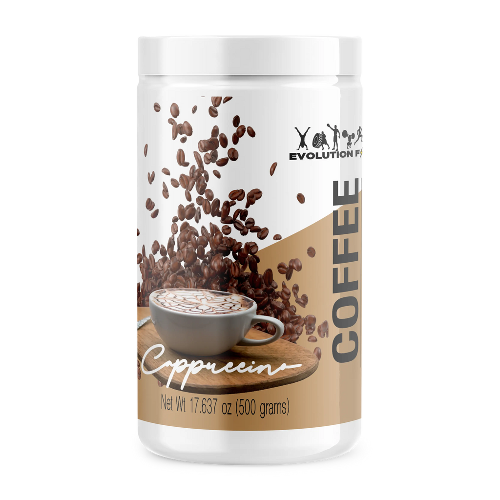 Evolution Coffee Cappuccino Flavor Beverage Creamy with L-Carnitine a Dietary Supplement Product