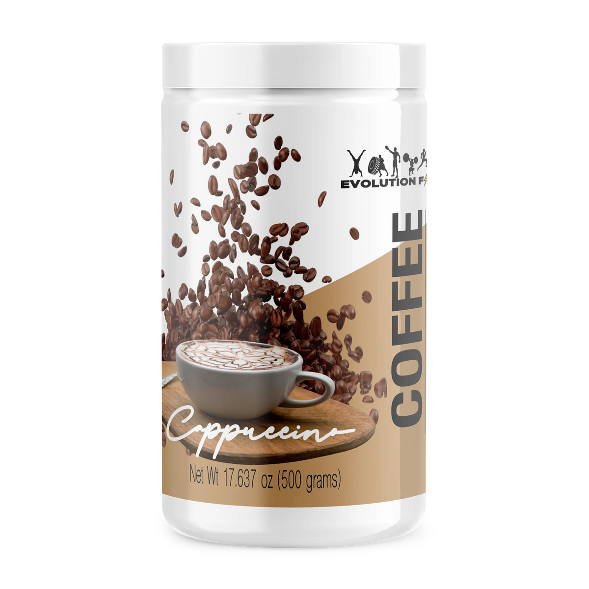 Evolution Coffee Cappuccino Flavor Beverage Creamy with L-Carnitine a Dietary Supplement Product