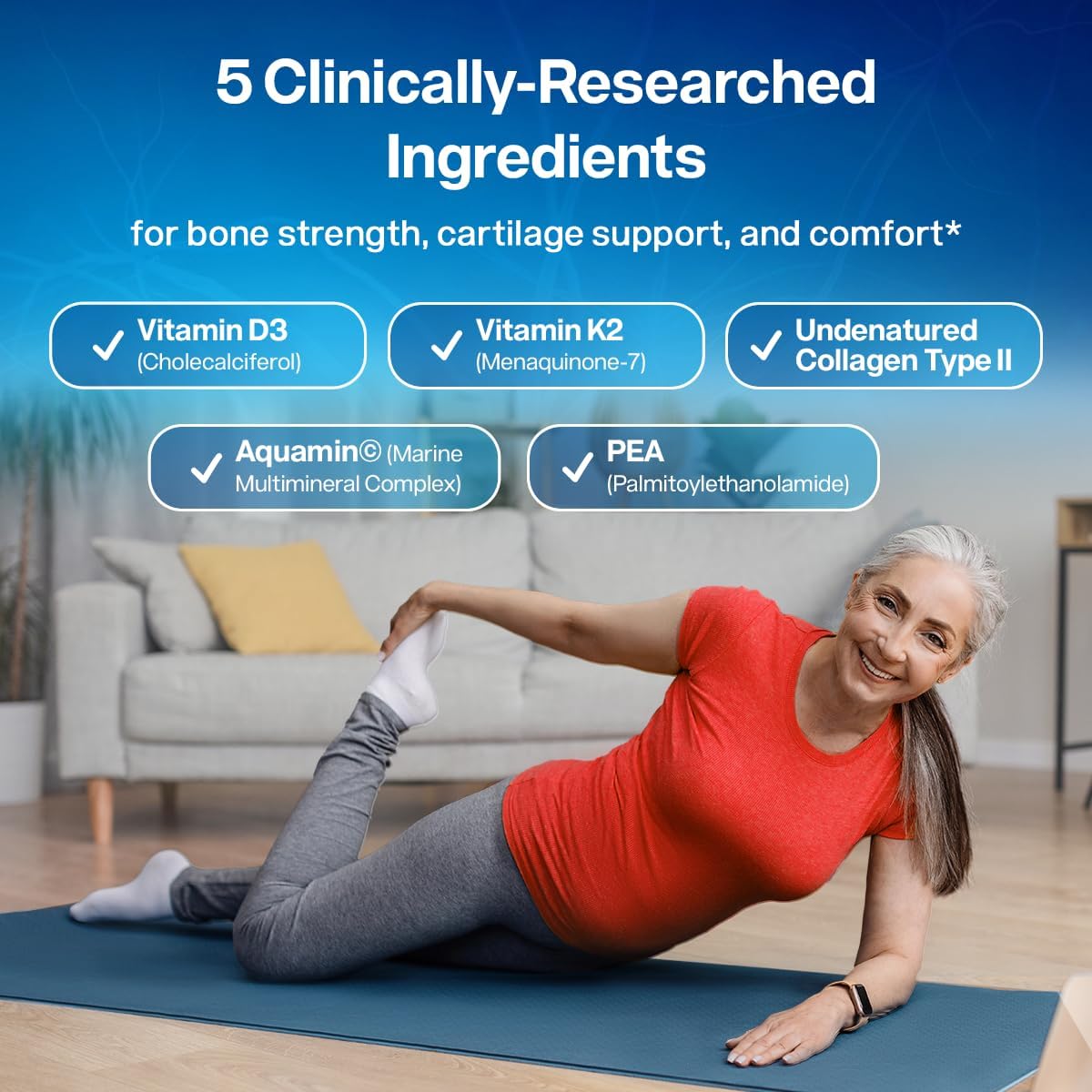 SciatiEase SciatiComfort Spine and Disc Support Supplement Sciatic Nerve Health Support Supplement - VIT D3 K2, Aquamin, Calcium, Magnesium, Type II Collagen, Pea (Palm Collagen) - 30 Day Supply