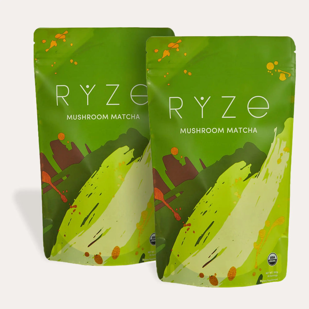 RYZE Mushroom Matcha, USDA Organic with 6 Adaptogenic Mushrooms and Ceremonial-Grade Japanese Matcha for Energy, Focus, Digestion, Immunity with Turkey Tail, Shiitake, Lion's Mane, Reishi, 30 servings