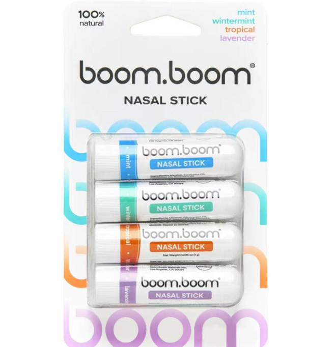 BoomBoom Nasal Stick: Free Your Nose | Featured on Shark Tank | Powerful Essential Oils with Vapor Flow Technology | Breathe In Life
