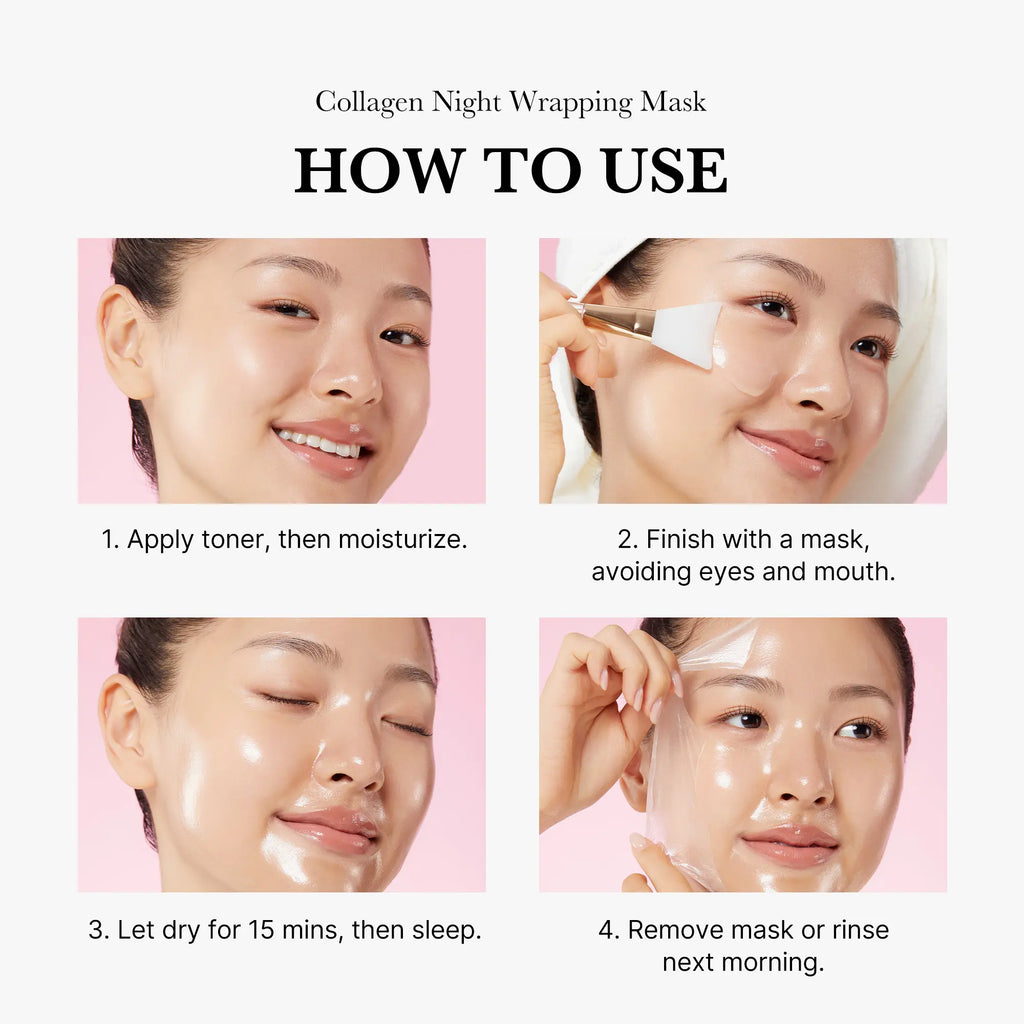 [medicube] Collagen Night Wrapping Mask : SLEEP, SHED, AND GLOW! Skincare Skin Repair Comfort Pink