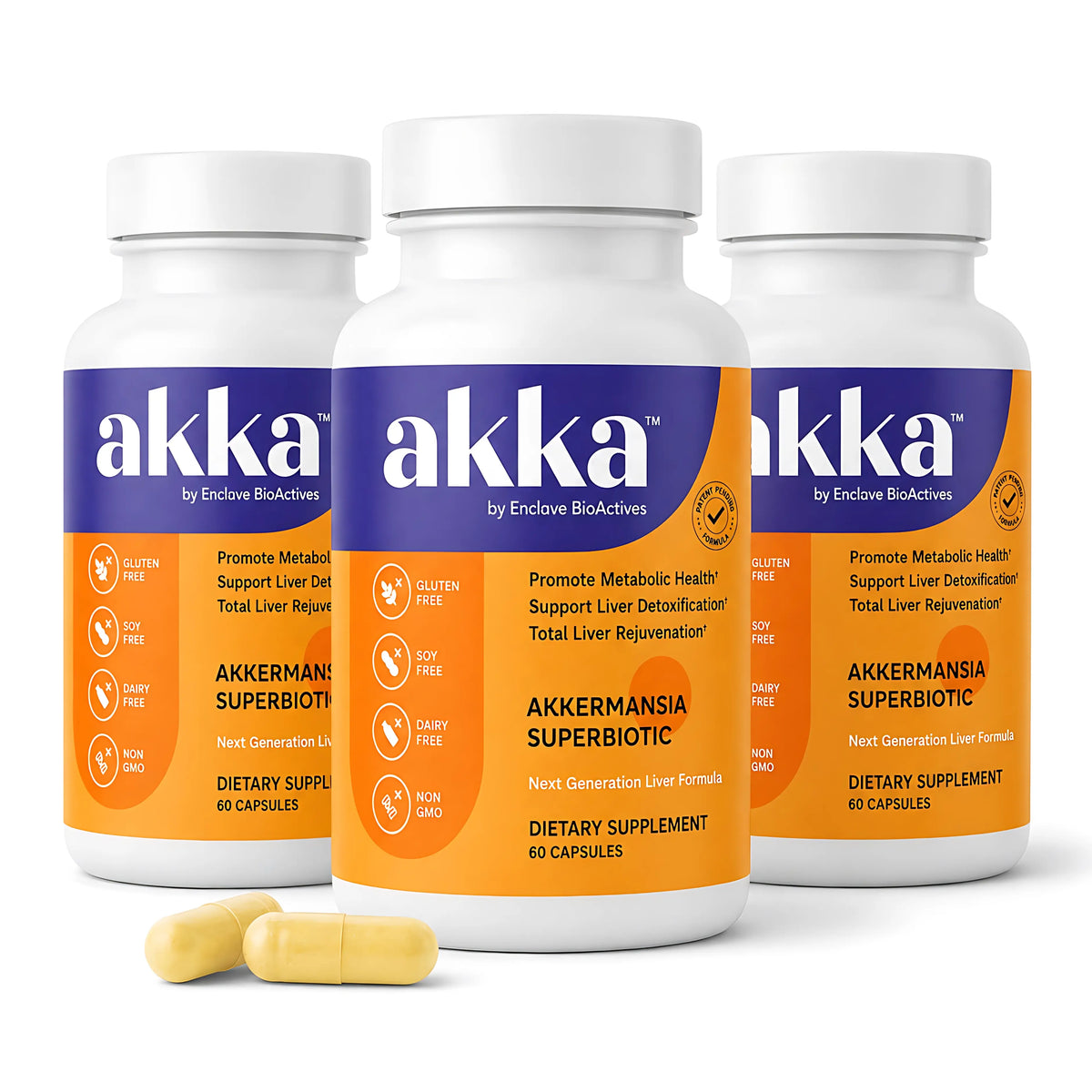 AKKA - Akkermansia Probiotic Liver Cleanse Detox & Repair - Liver Health Supplement for Energy, Digestion & Metabolism with Akkermansia Muciniphila (AKKA Superbiotics), Non-GMO, Gluten-Free, 60 Caps