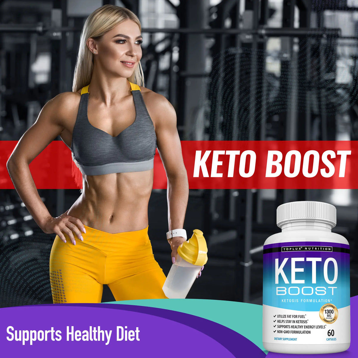 Keto Boost Supplement Ketogenic Formula with Raspberry Ketones, Green Tea Extract and more