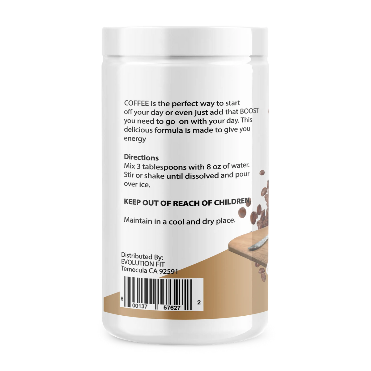 Evolution Coffee Cappuccino Flavor Beverage Creamy with L-Carnitine a Dietary Supplement Product