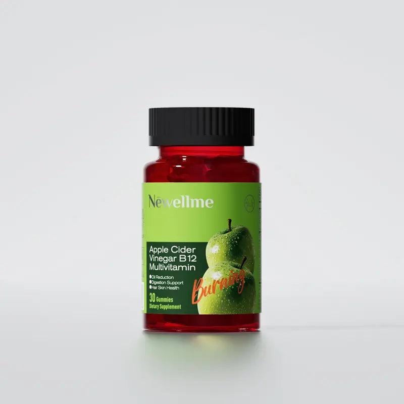 Apple Cider Vinegar Gummy VitaminsCount - Vitamin B12, Gelatin-Free, Gluten-Free, Vegan & Non-GMO,ACV Supplement | Apple Flavor Optimum Edible Dietary Fitness