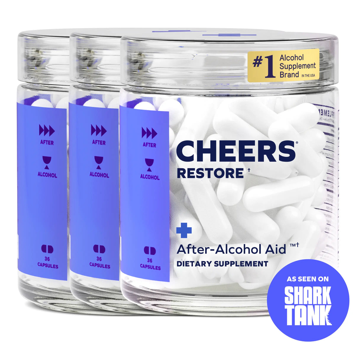 Cheers Restore | Supplement with DHM + L-Cysteine | 12 Doses | 36 ct