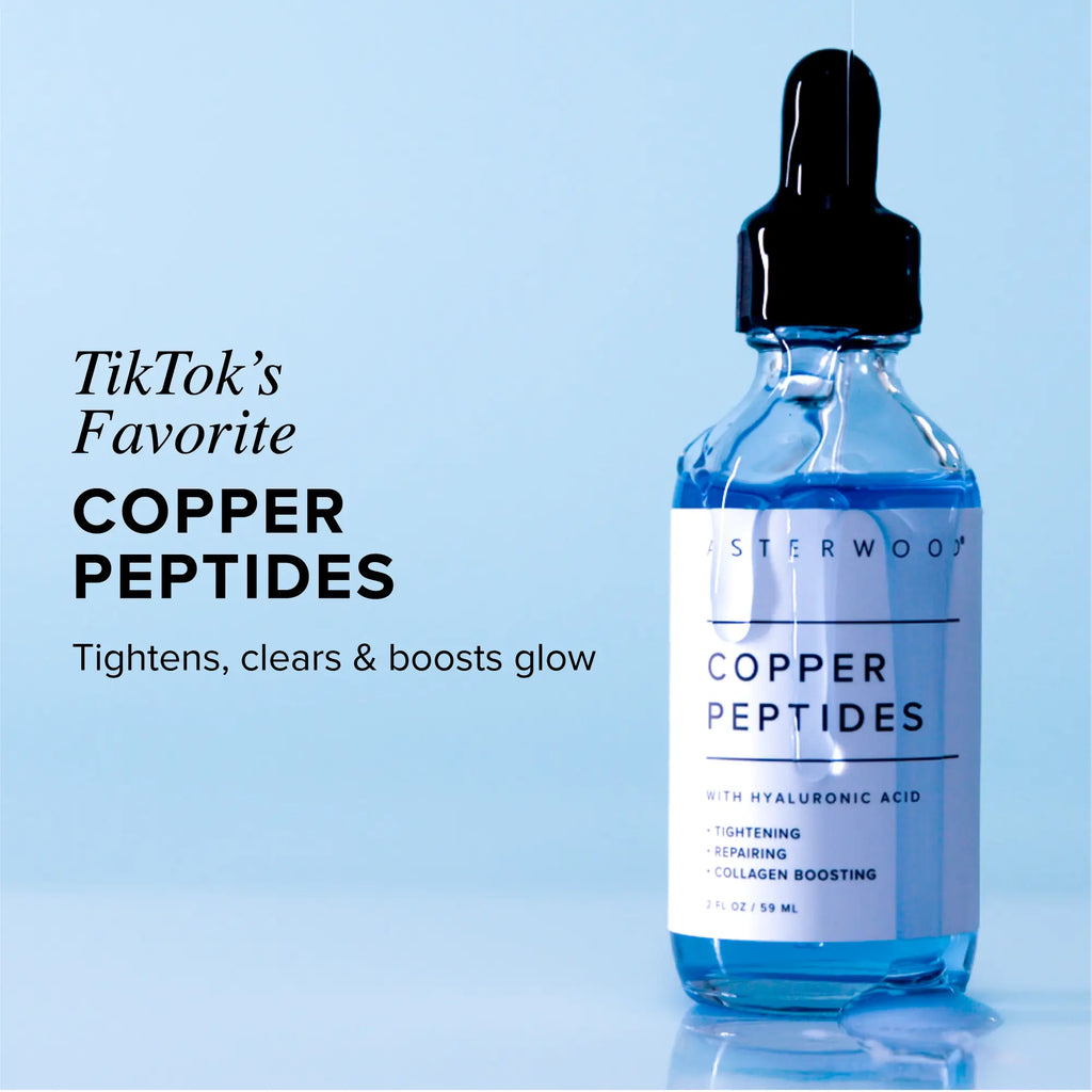 GHK Cu Peptide Serum – Copper Peptide Serum for Tightening, Collagen Boosting & Hydrating – Topical GHK-Cu with Hyaluronic Acid