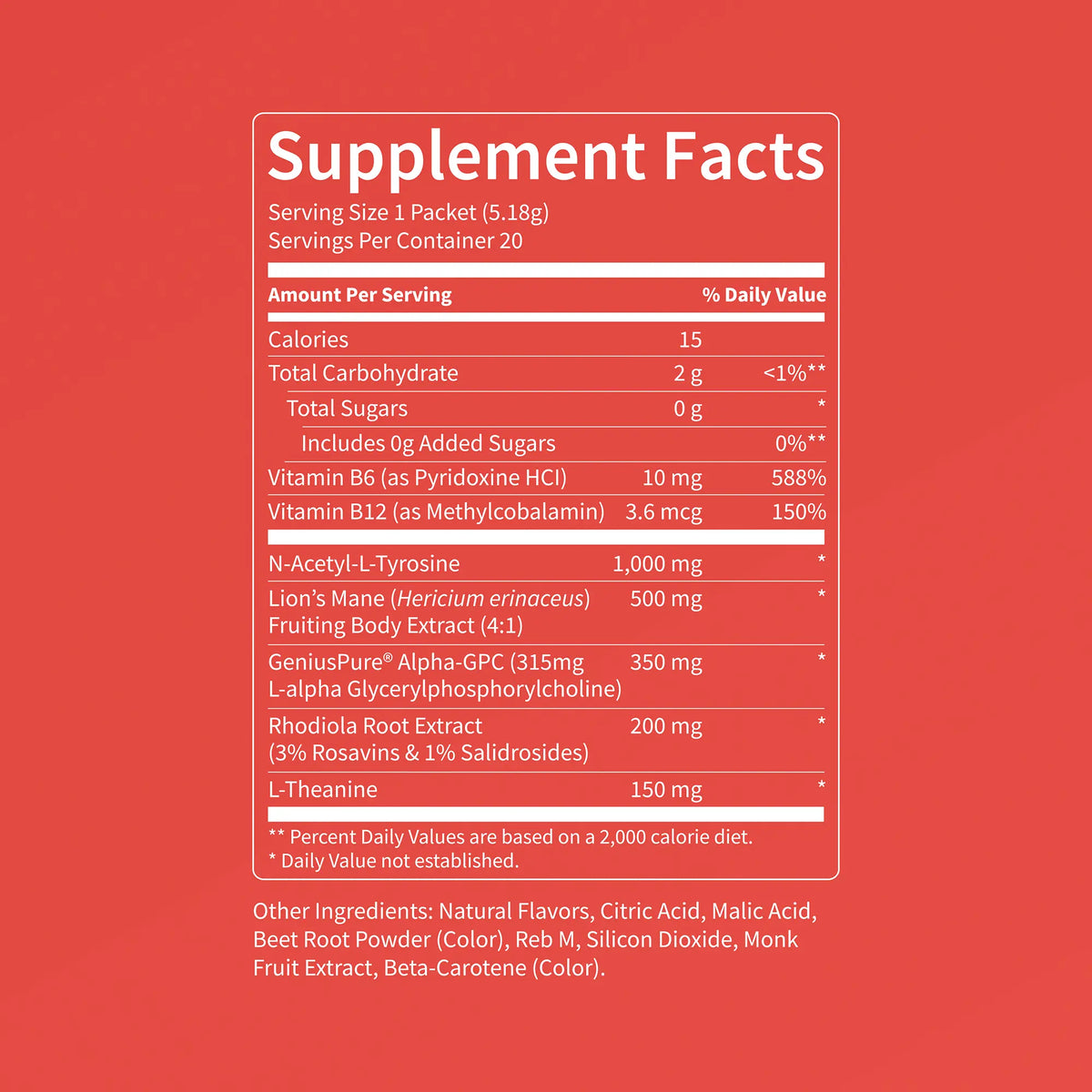 Nello Superfocus – Nootropic Drink Mix with Lion’s Mane, Rhodiola & Alpha-GPC – Supports Memory, Brain Health & Mental Stamina, Enhances Clarity & Sharpness, Helps Fight Brain Fog – Travel Packets (20 Servings) Healthcare Convenient