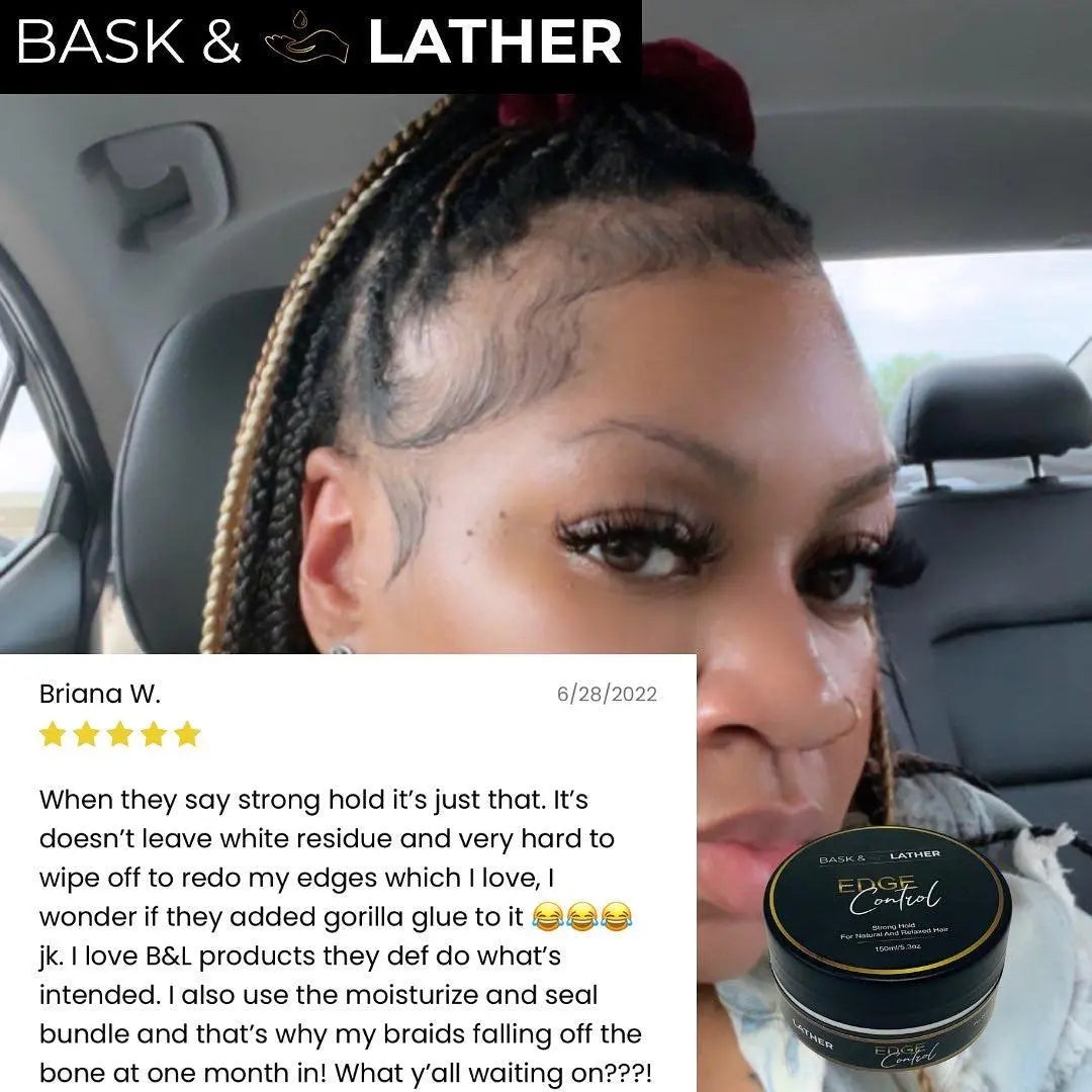STRONG HOLD- THICK EDGES- EDGE CONTROL BASK AND LATHER Gel Haircare strong  edge