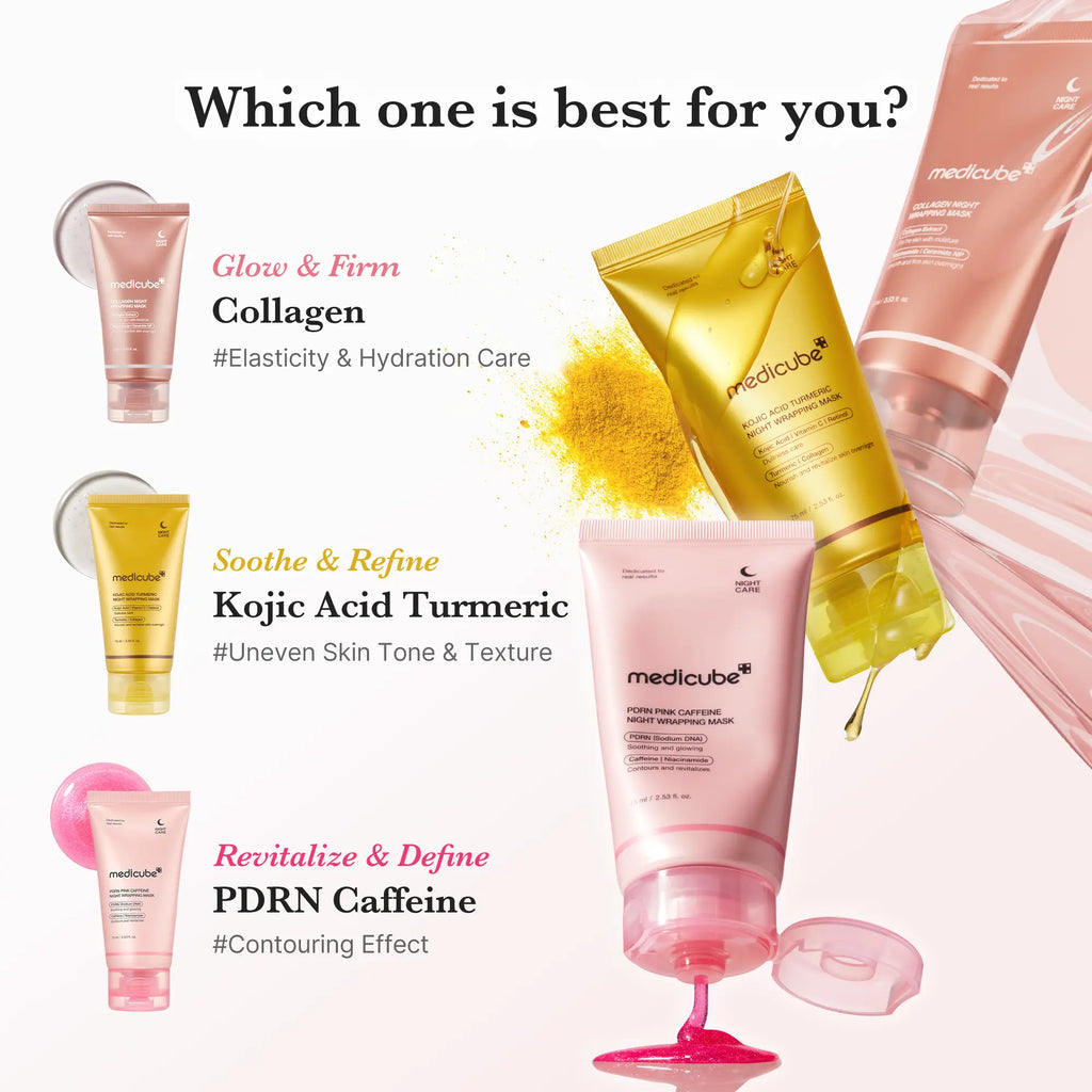 [medicube] Collagen Night Wrapping Mask : SLEEP, SHED, AND GLOW! Skincare Skin Repair Comfort Pink