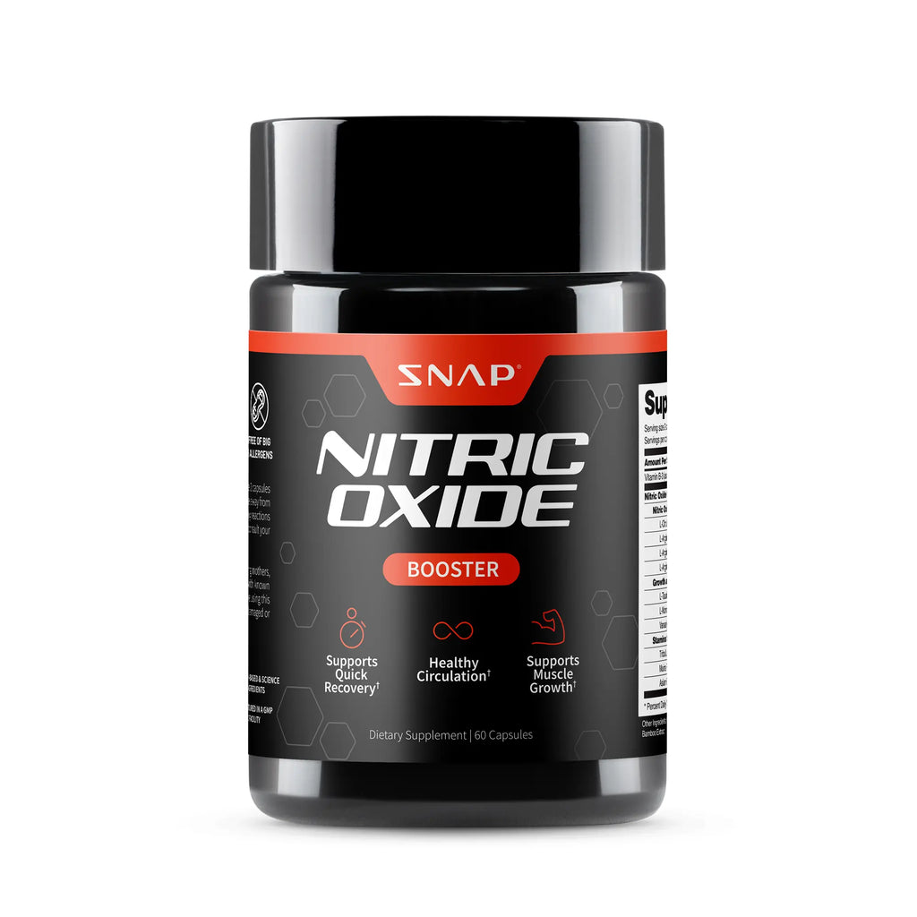 Snap Supplements - Nitric Oxide Booster - Support Healthy Blood Circulation -  Nitric Oxide Supplement for Men and Women - 3rd party tested - 60 count