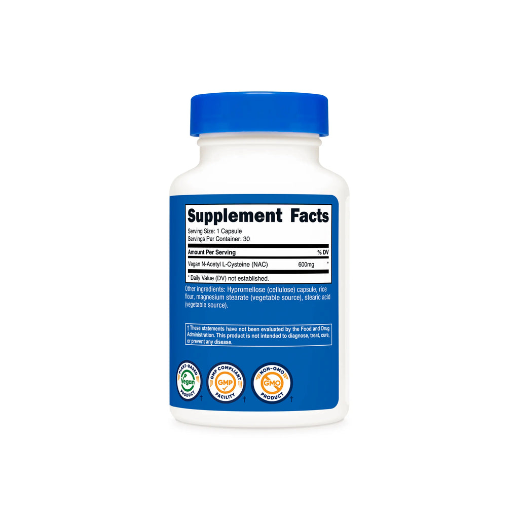 Nutricost N-Acetyl L-Cysteine (NAC) Supplement Capsules
