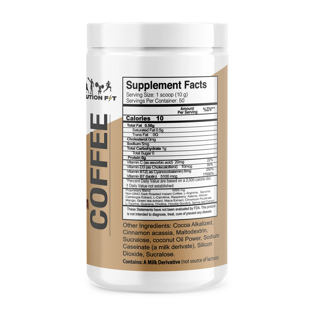 Evolution Coffee Cappuccino Flavor Beverage Creamy with L-Carnitine a Dietary Supplement Product