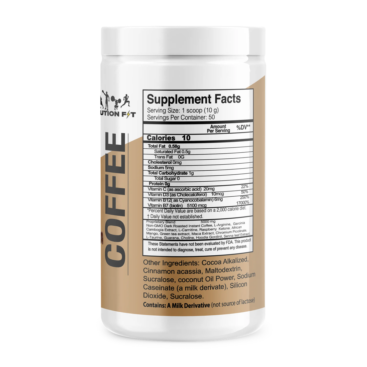 Evolution Coffee Cappuccino Flavor Beverage Creamy with L-Carnitine a Dietary Supplement Product